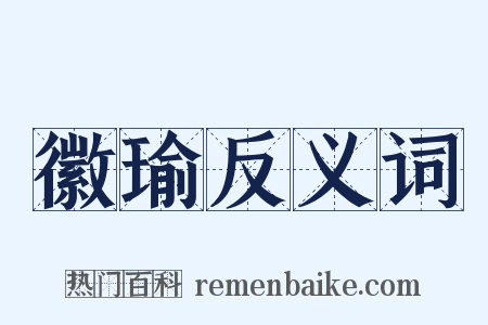 徽瑜反义词是什么意思的图片